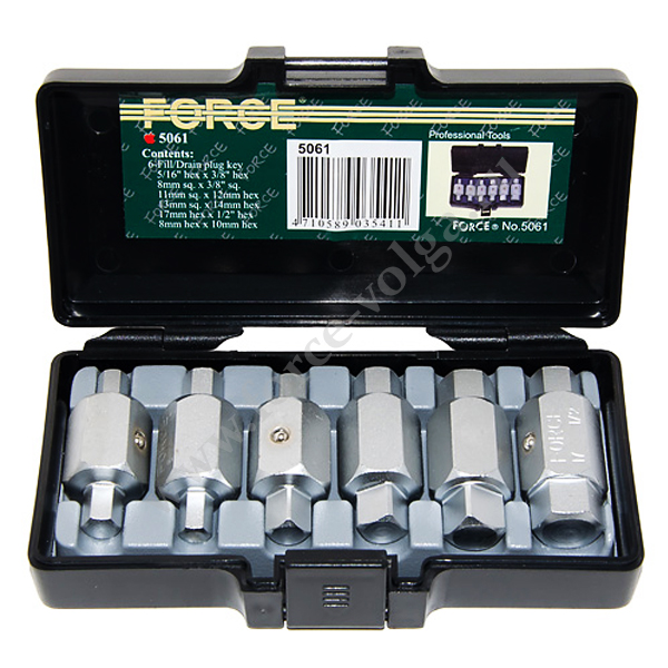 Force набор ключей для маслосливных пробок 6 ПРЕДМЕТОВ 5061