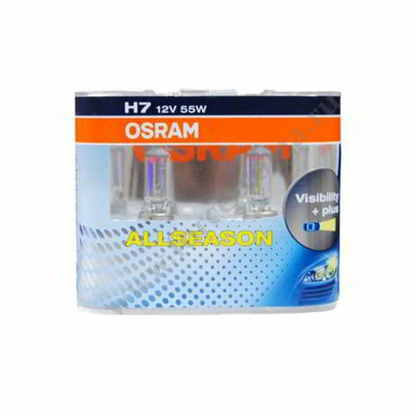 Лампа ОSRAM Н7 (55)+30% ВСЕПОГОДНАЯ КОПЛЕКТ 64210ALL2